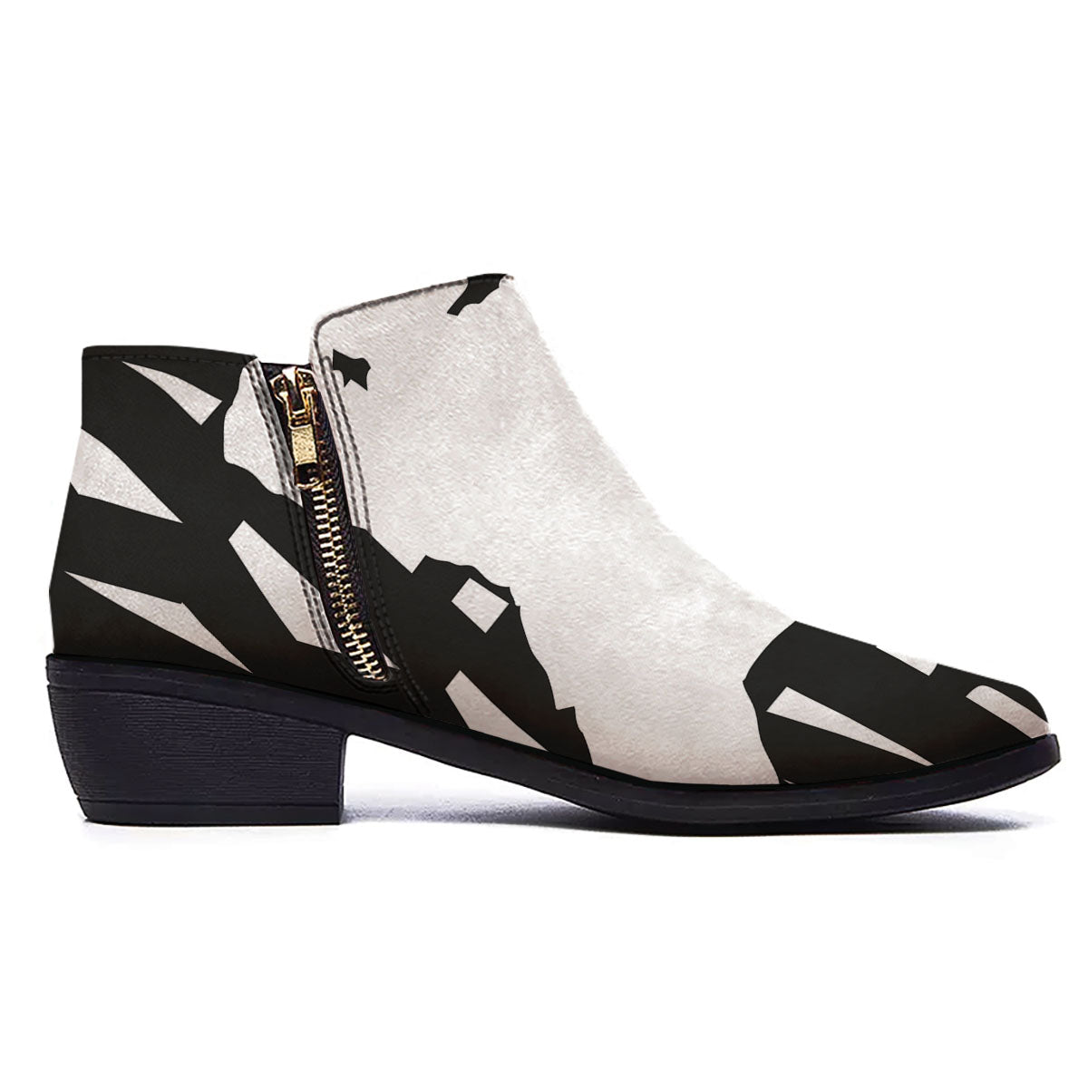 Text Karate Print Ankle Boots-grizzshop