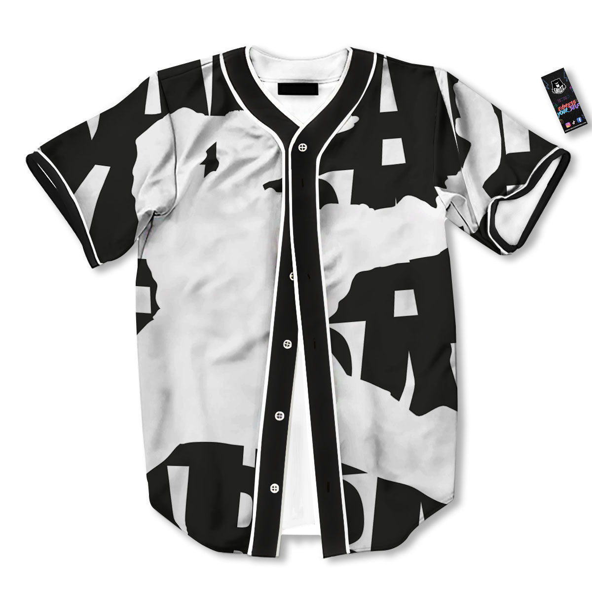 Text Karate Print Baseball Jersey-grizzshop