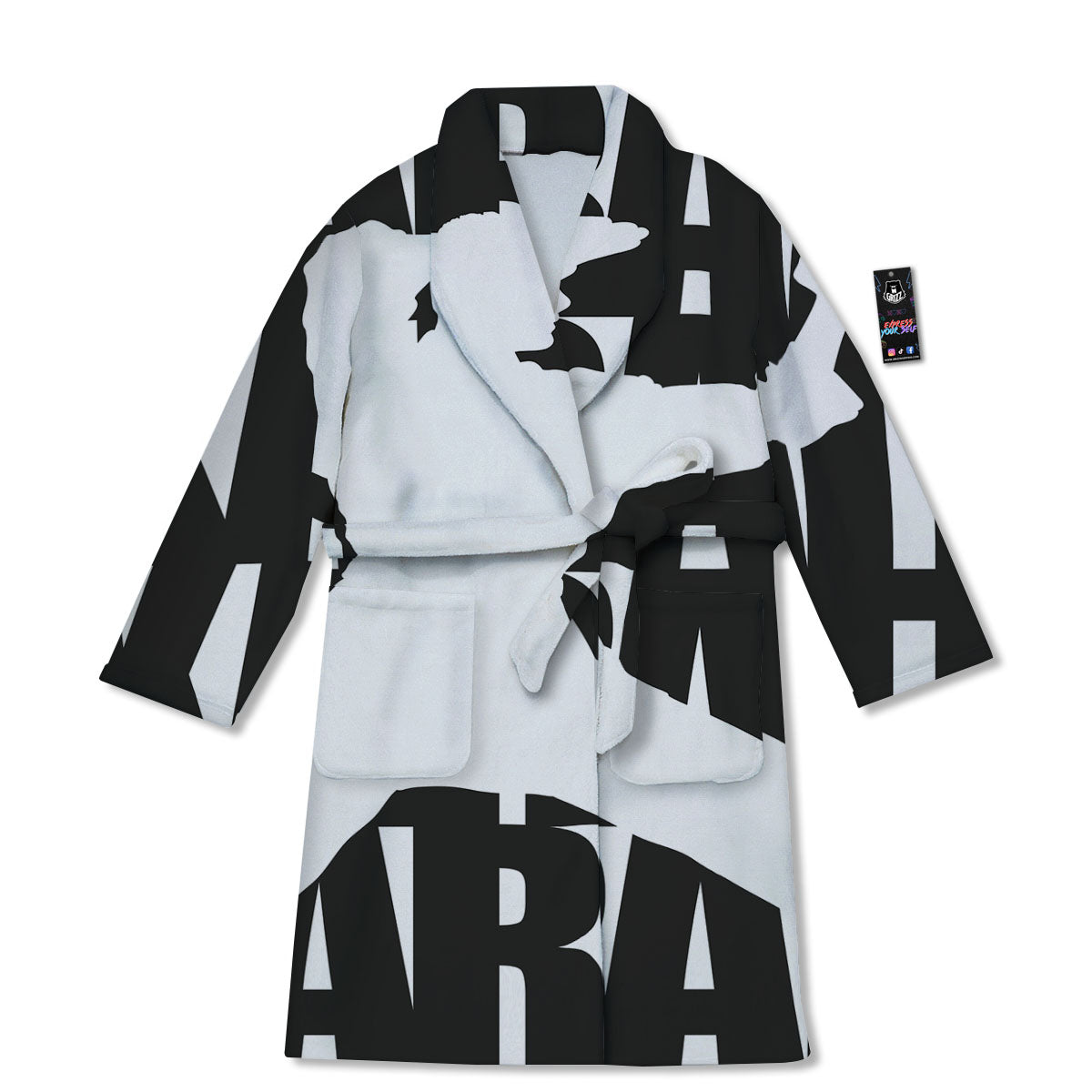 Text Karate Print Bathrobe-grizzshop