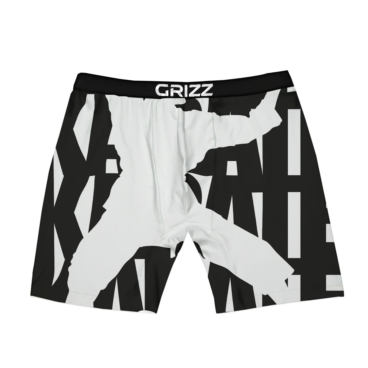 Text Karate Print Boxer Briefs-grizzshop