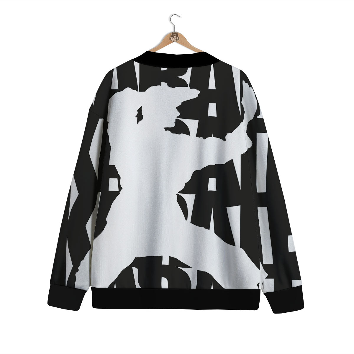 Text Karate Print Cardigan-grizzshop
