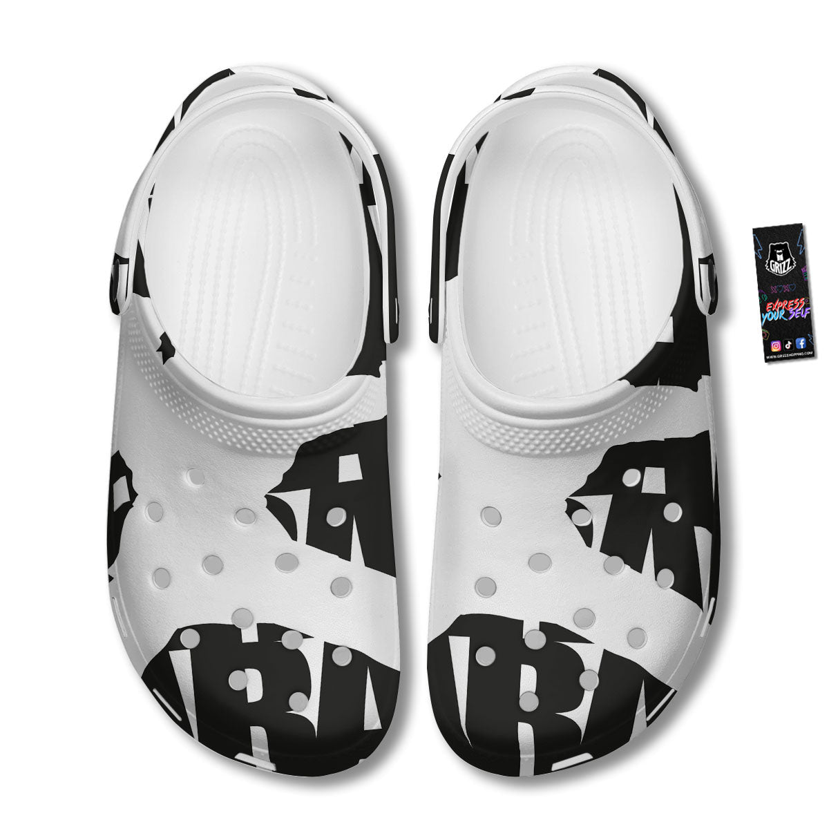 Text Karate Print Clog-grizzshop