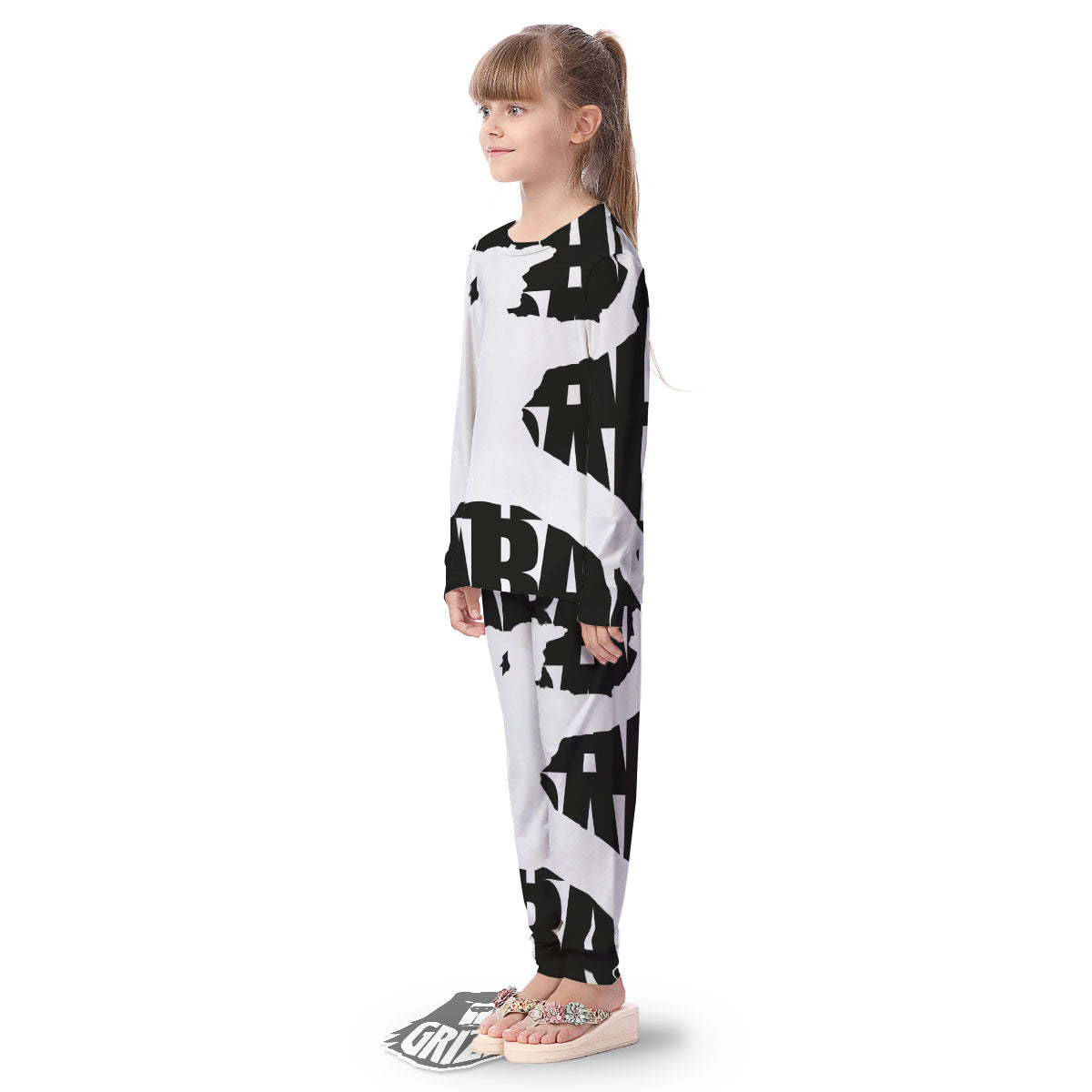 Text Karate Print Kid's Pajamas-grizzshop