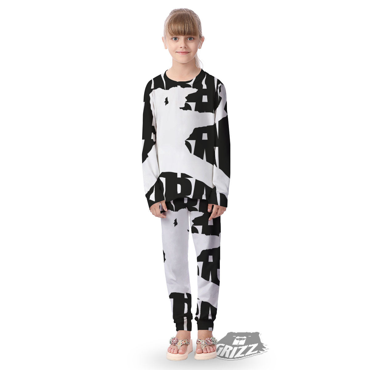 Text Karate Print Kid's Pajamas-grizzshop