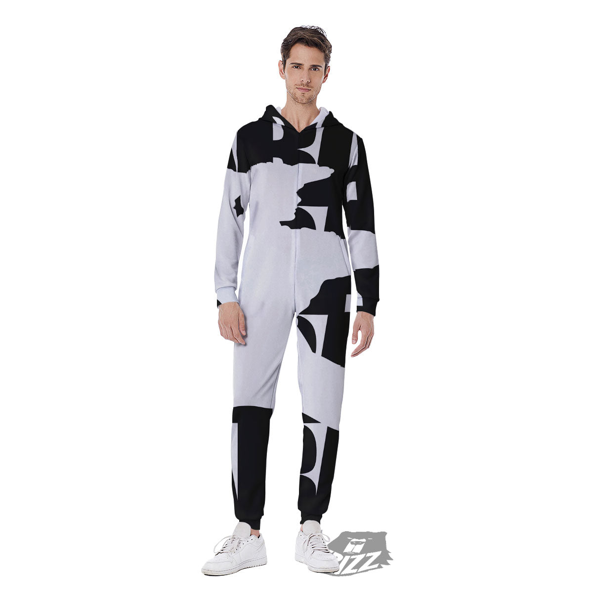 Text Karate Print Men's Jumpsuit-grizzshop