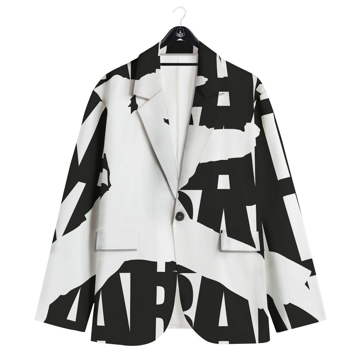Text Karate Print Men's Sport Coat-grizzshop