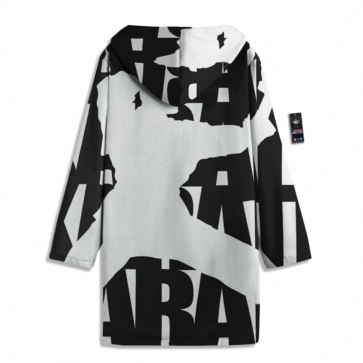 Text Karate Print Men's Windbreaker Jacket-grizzshop