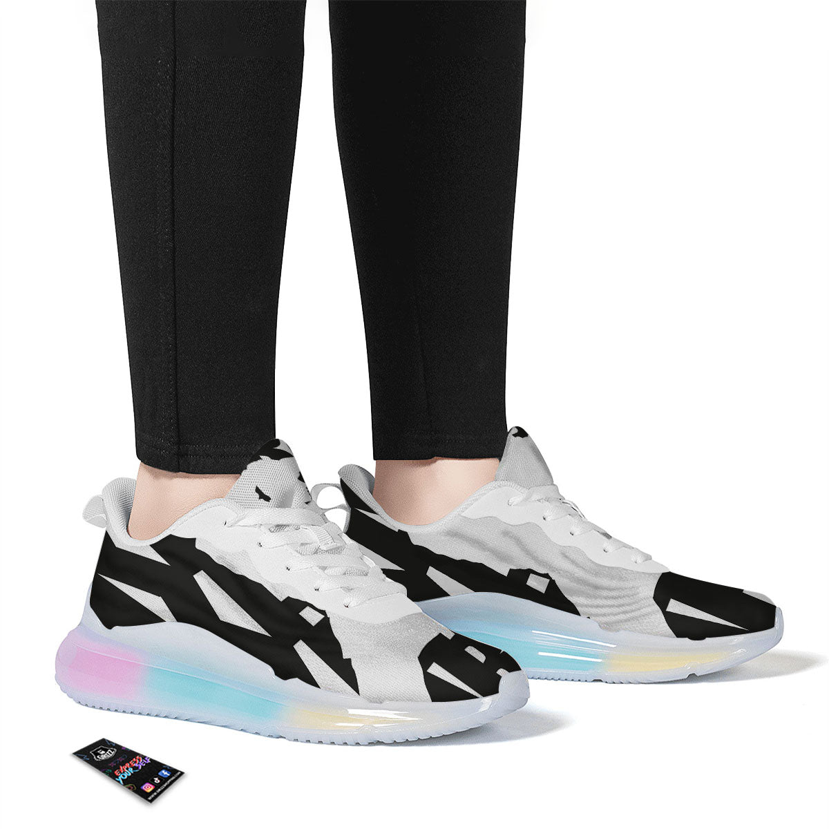 Text Karate Print Running Sneakers-grizzshop