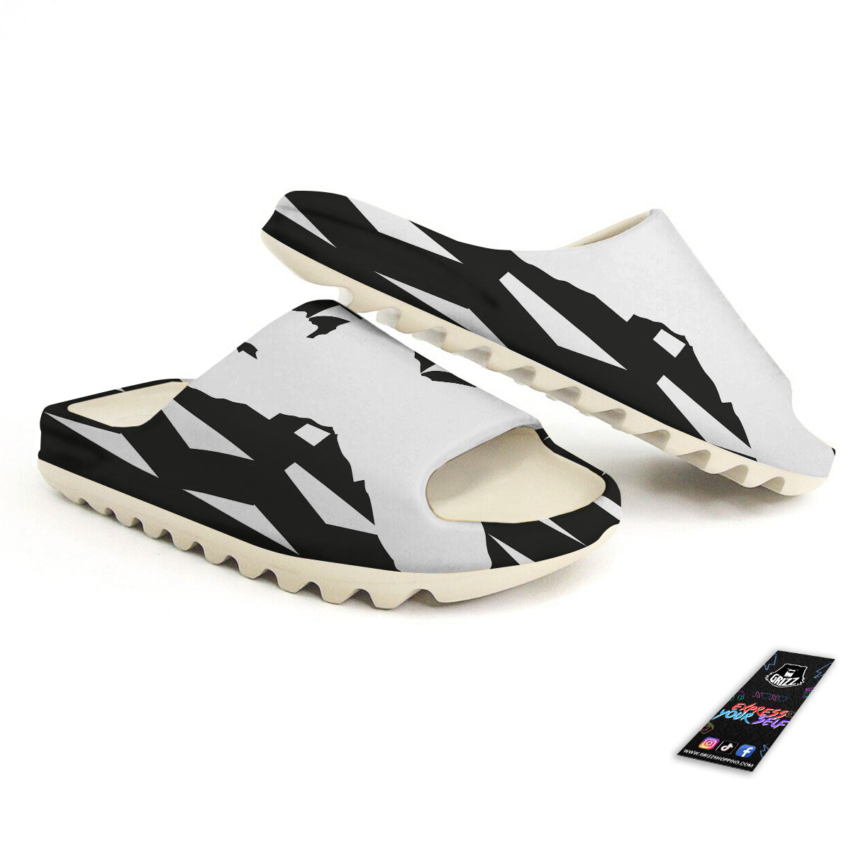 Text Karate Print Sandals-grizzshop