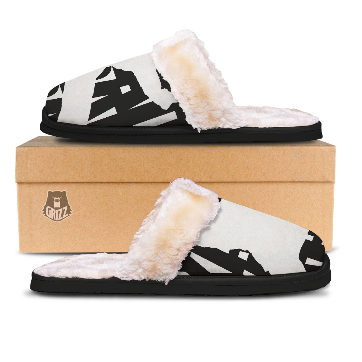 Text Karate Print Slippers-grizzshop