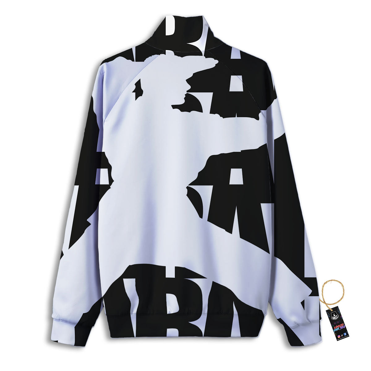 Text Karate Print Track Jacket-grizzshop
