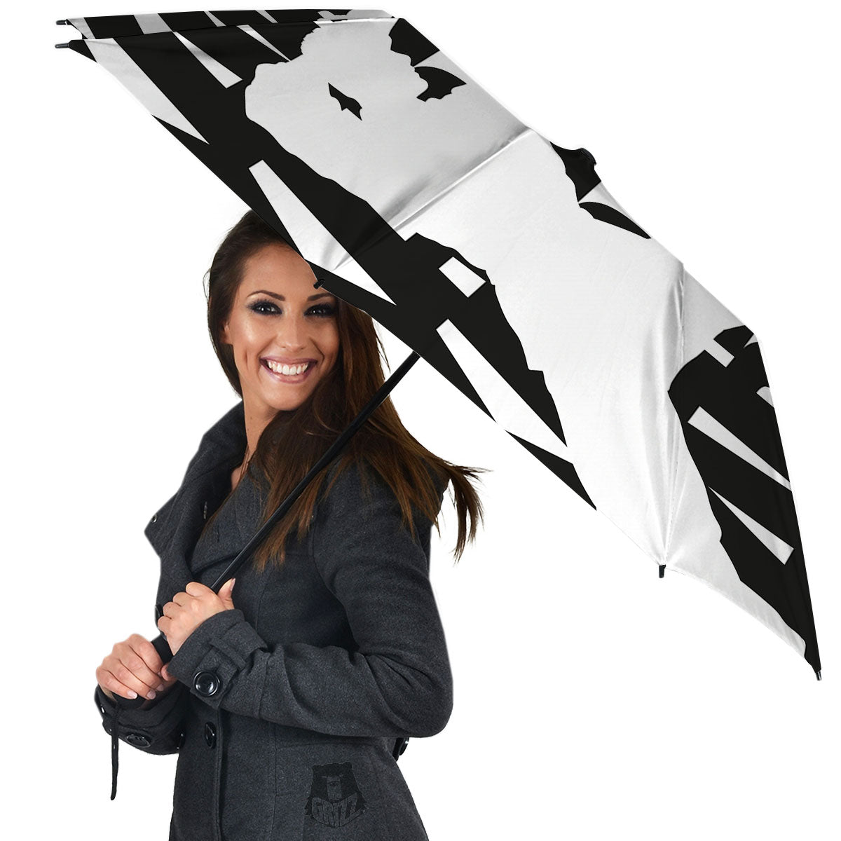 Text Karate Print Umbrella-grizzshop