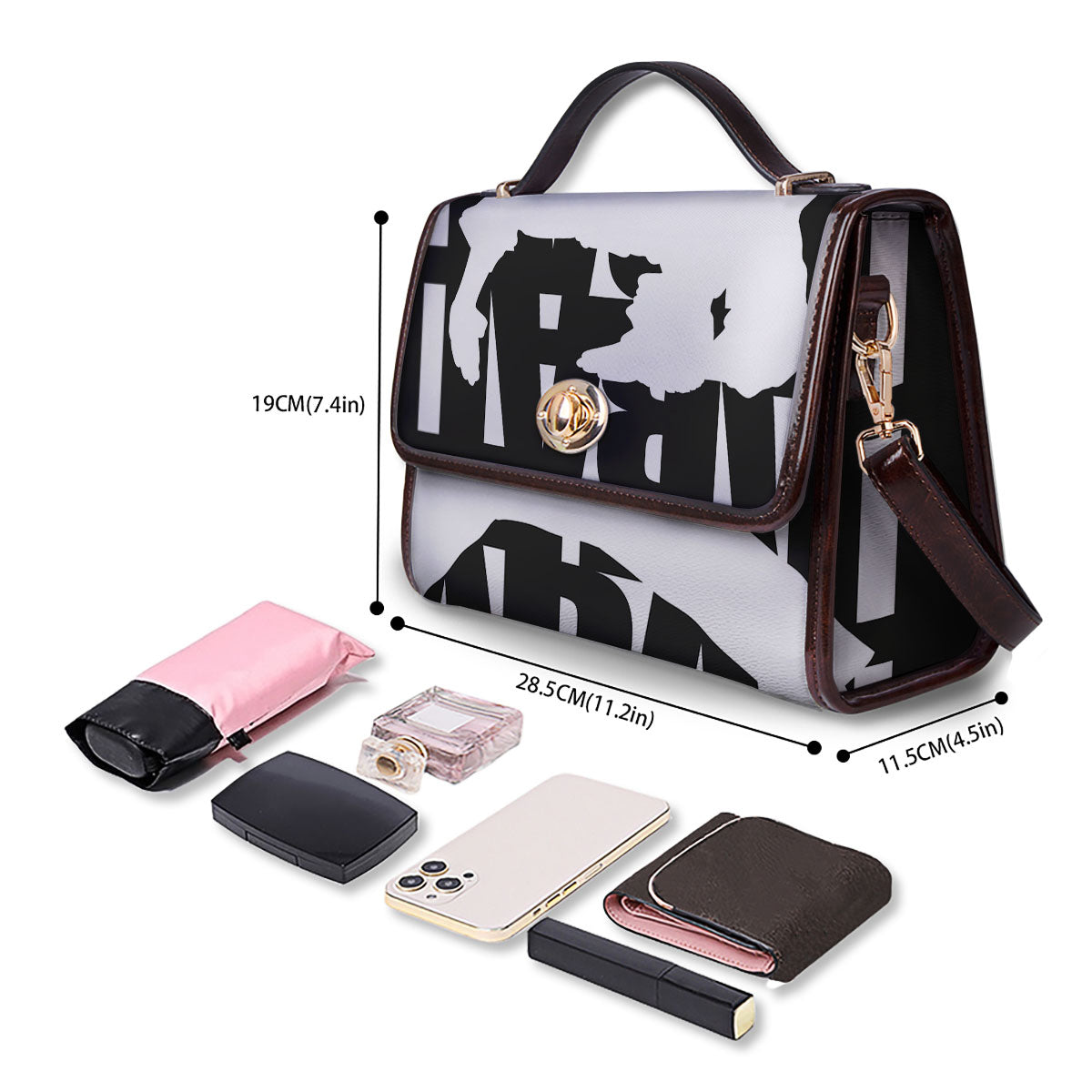 Text Karate Print Women's Satchel Bag
