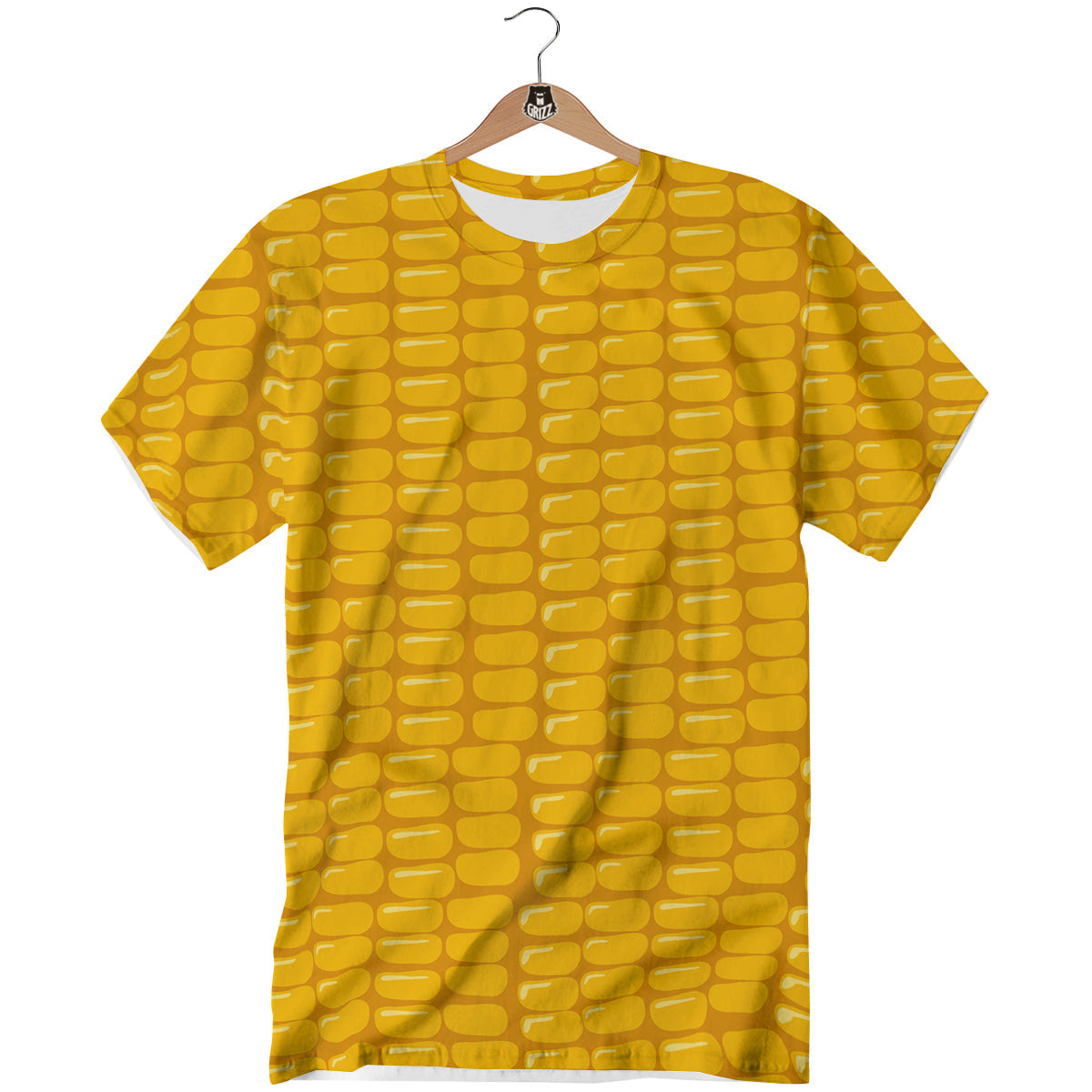 Texture Corn Print T-Shirt-grizzshop
