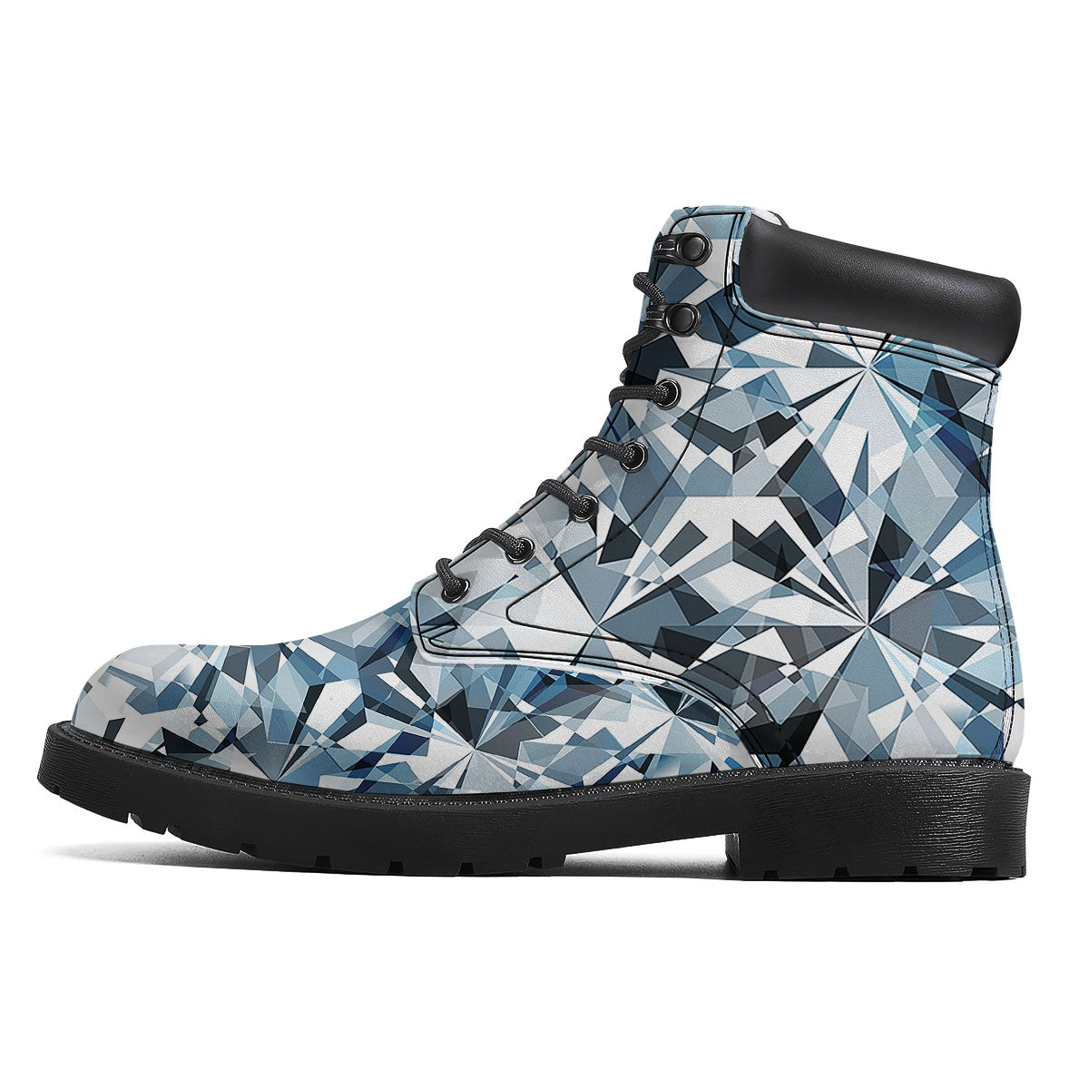 Texture Diamond Print Boots-grizzshop