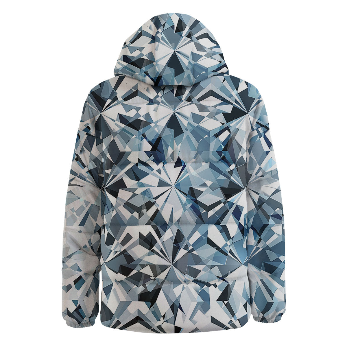Texture Diamond Print Down Jacket-grizzshop