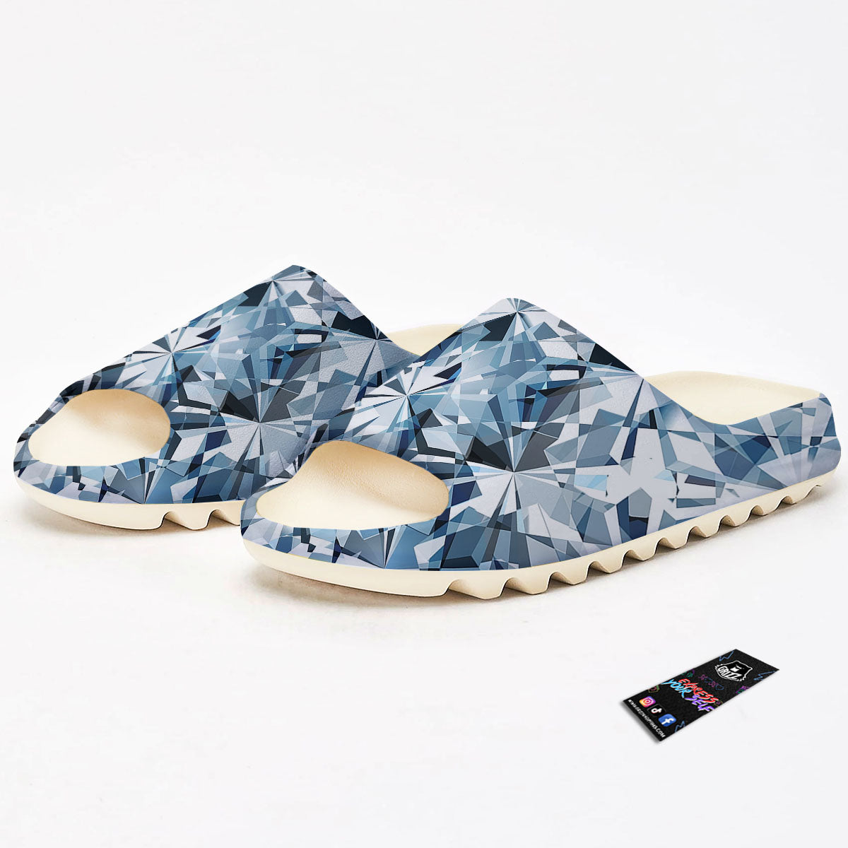 Texture Diamond Print Sandals-grizzshop