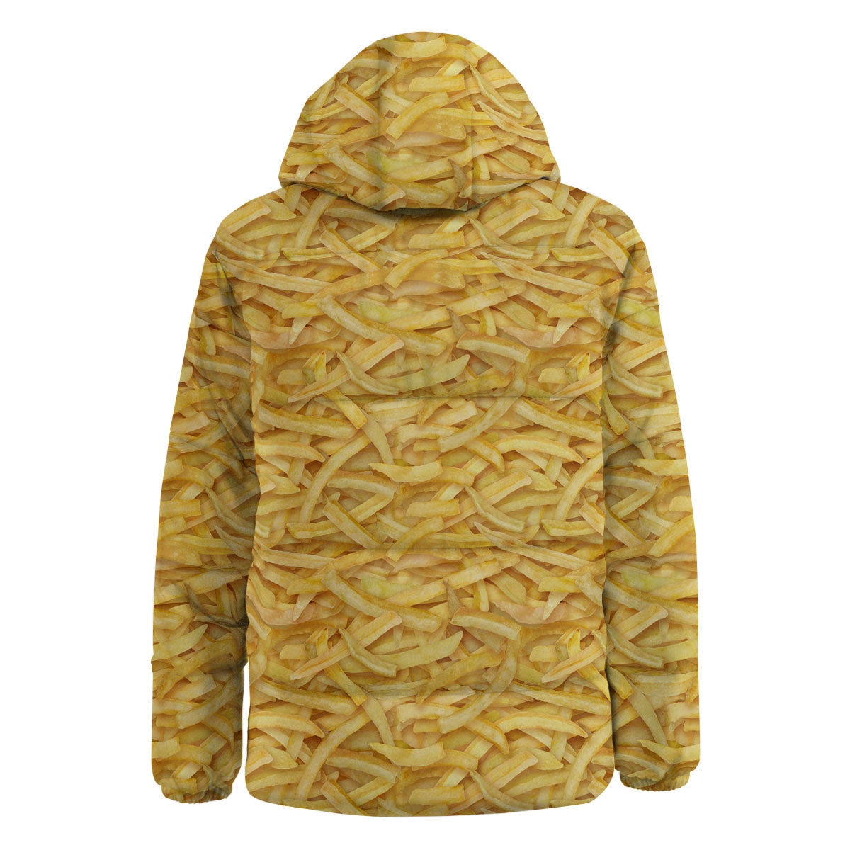 Texture French Fries Print Down Jacket-grizzshop