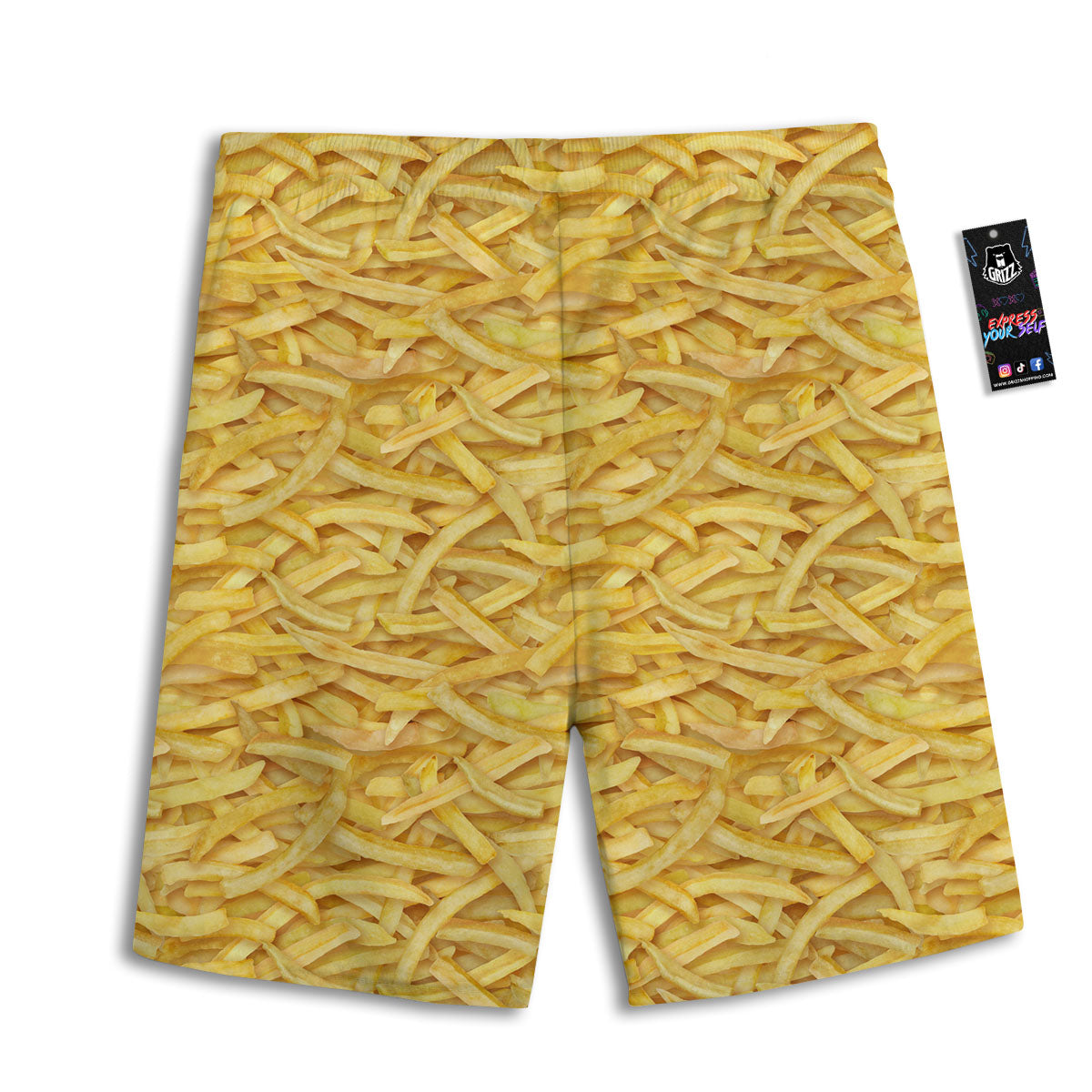 Tiki Hawaiian Print Men's Athletic Shorts