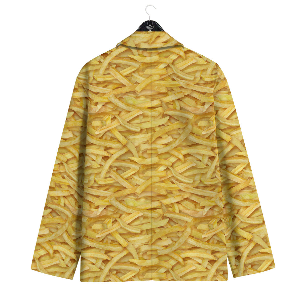 Texture French Fries Print Men's Sport Coat-grizzshop