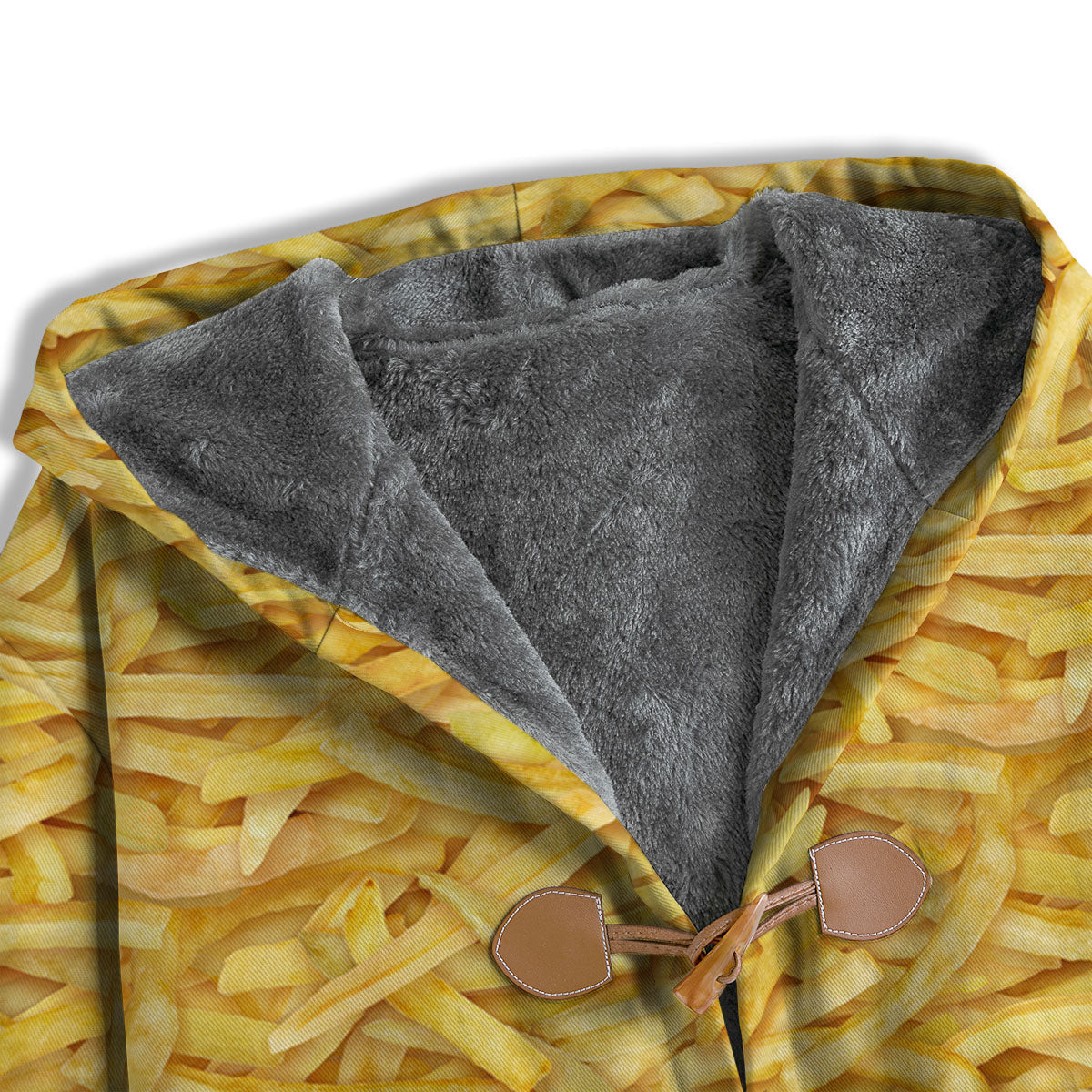 Texture French Fries Print Men's Windbreaker Jacket-grizzshop
