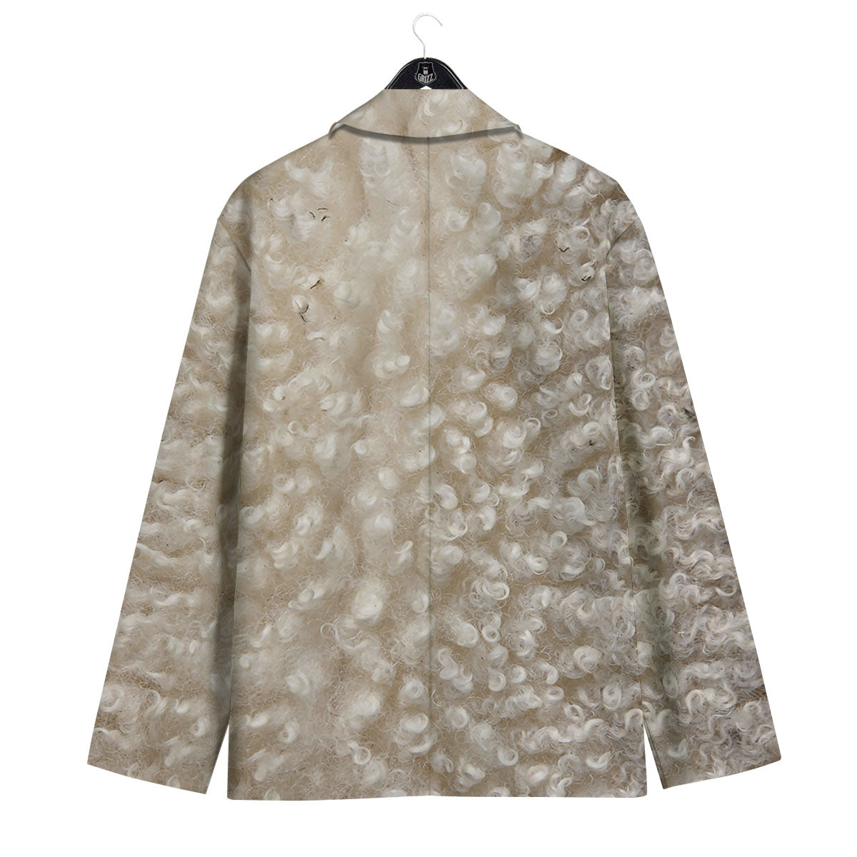 Texture Fur Sheep Print Men's Sport Coat-grizzshop