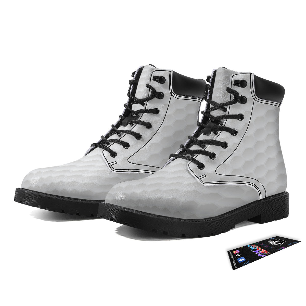 Texture Golf Ball Print Boots-grizzshop