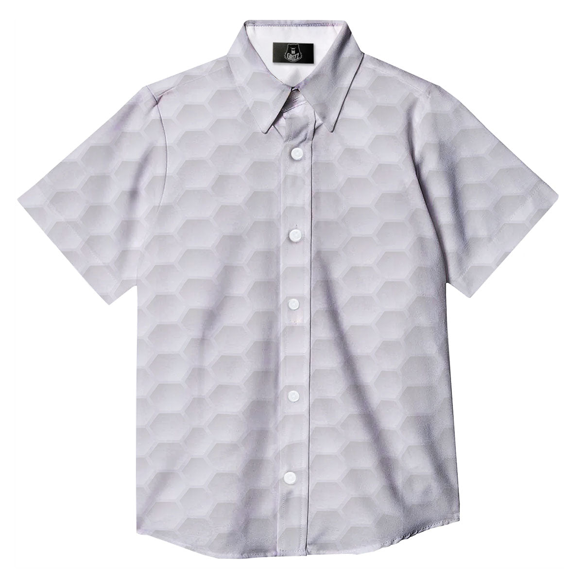 Texture Golf Ball Print Button Up Shirt-grizzshop