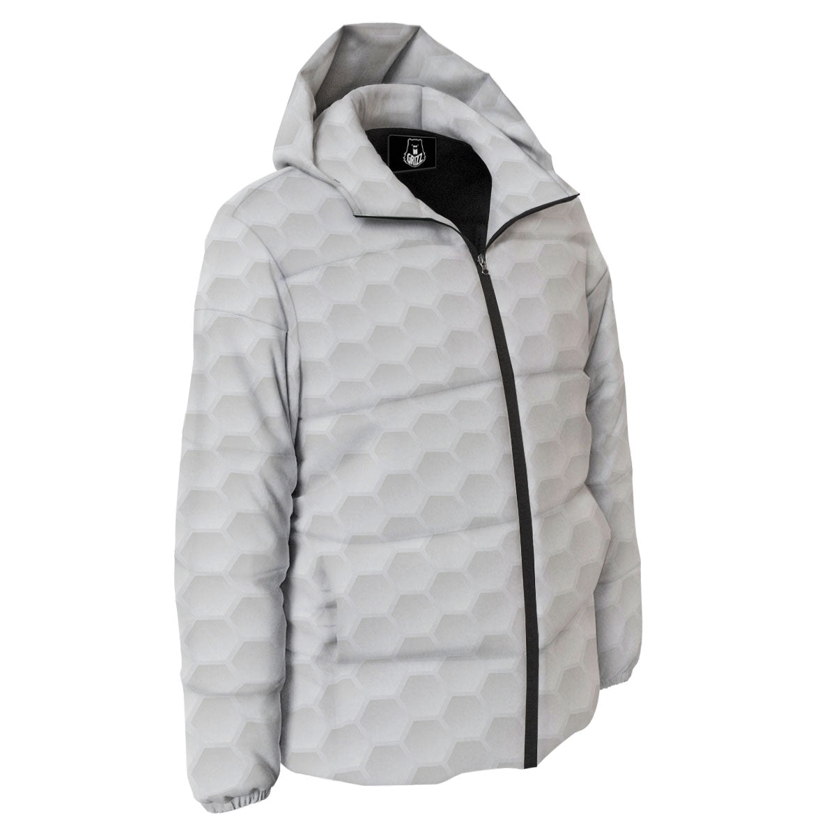 Texture Golf Ball Print Down Jacket-grizzshop