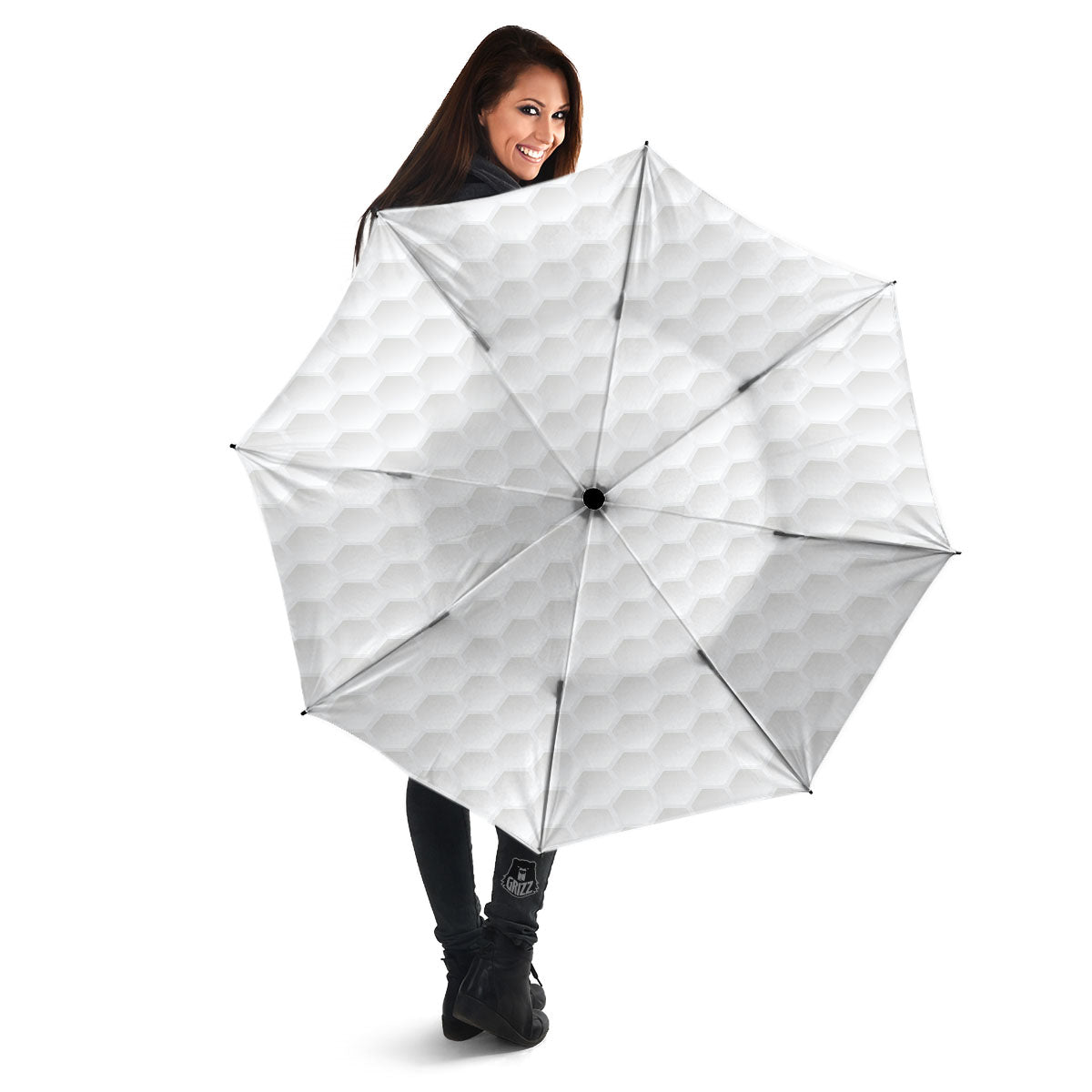Texture Golf Ball Print Umbrella-grizzshop