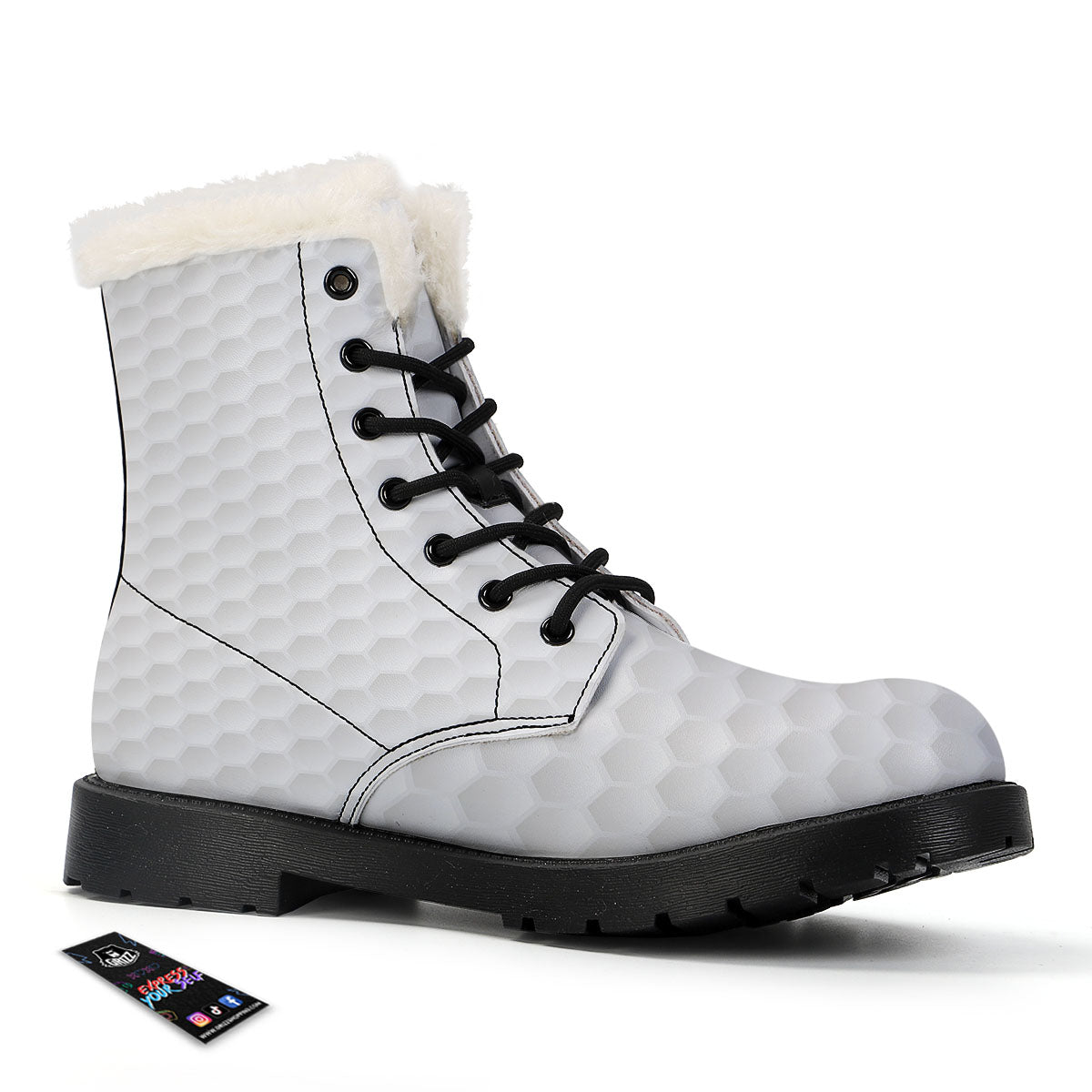 Texture Golf Ball Print Winter Boots-grizzshop