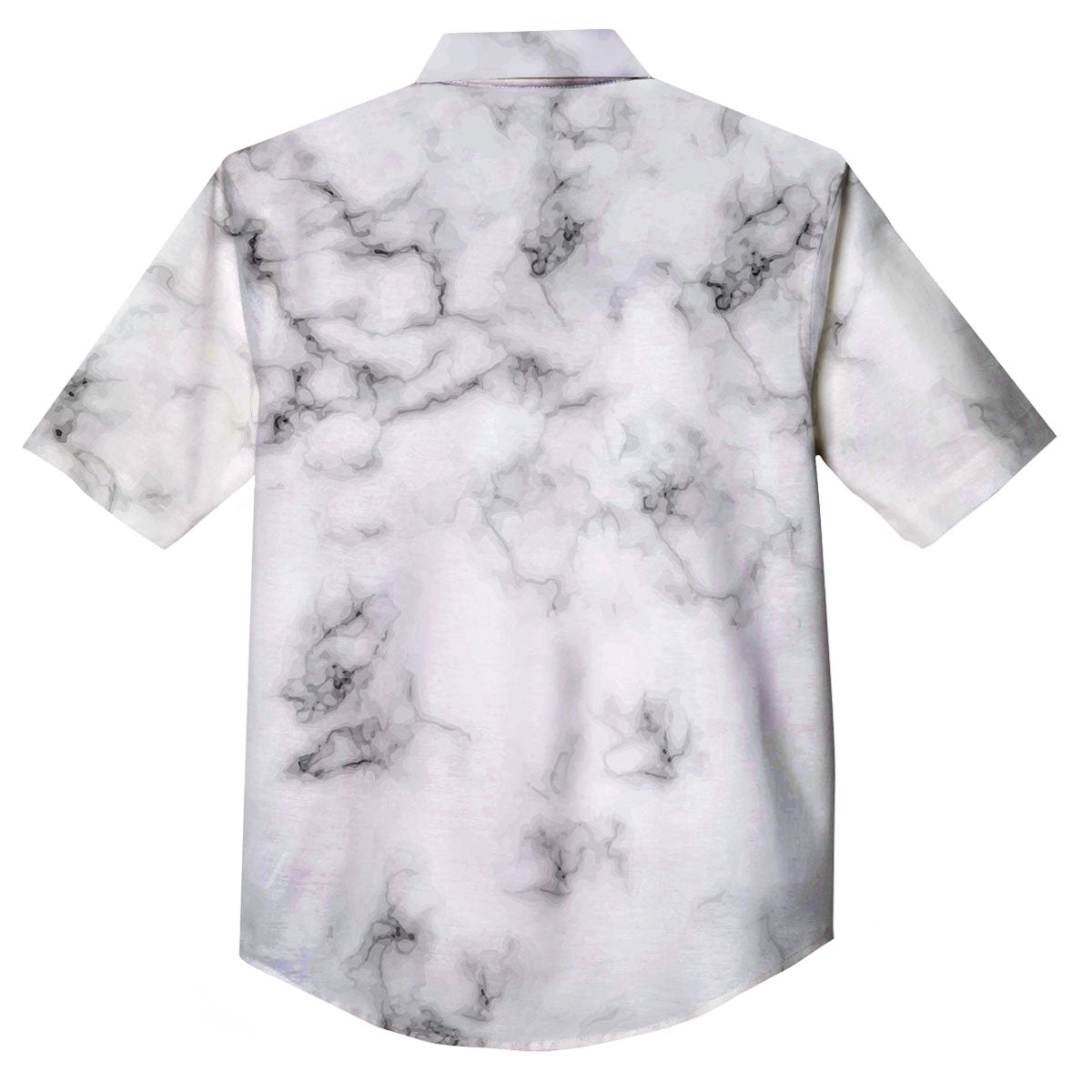 Texture Grey Marble Print Button Up Shirt-grizzshop