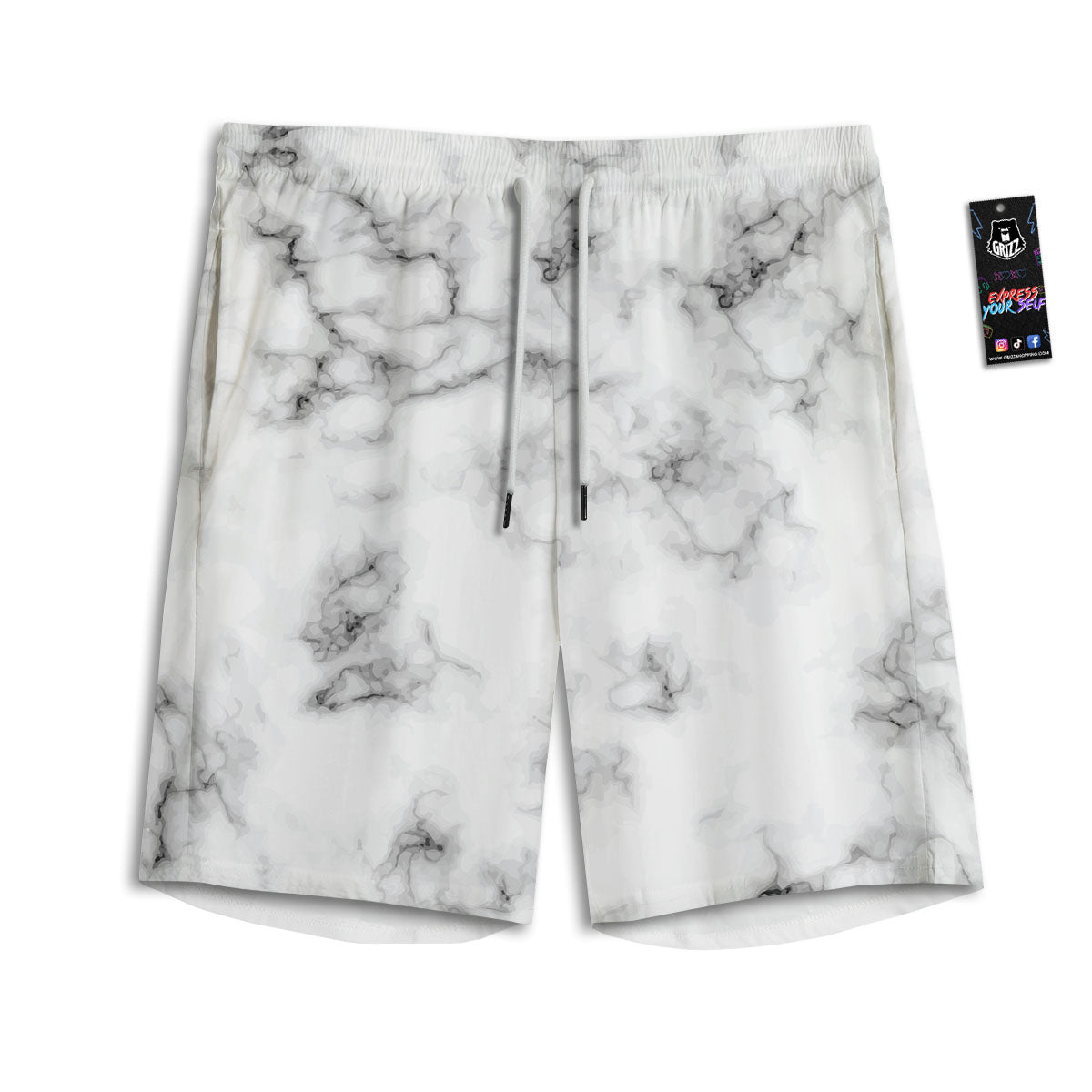 Tiki Mask Ornament Print Pattern Men's Athletic Shorts
