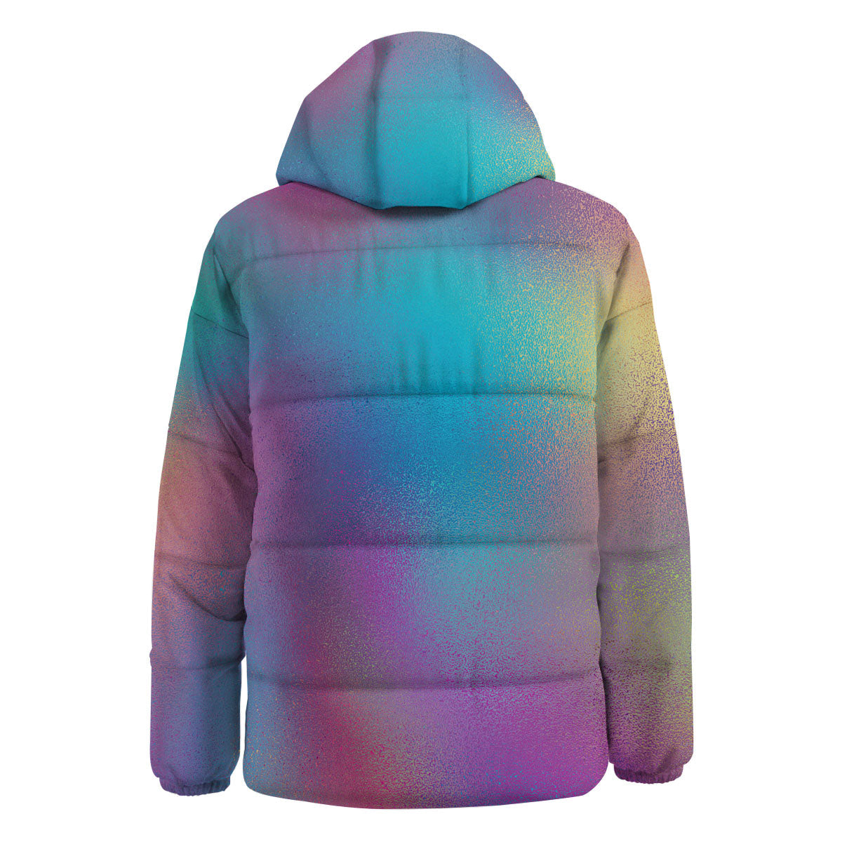 Texture Holographic Print Down Jacket-grizzshop