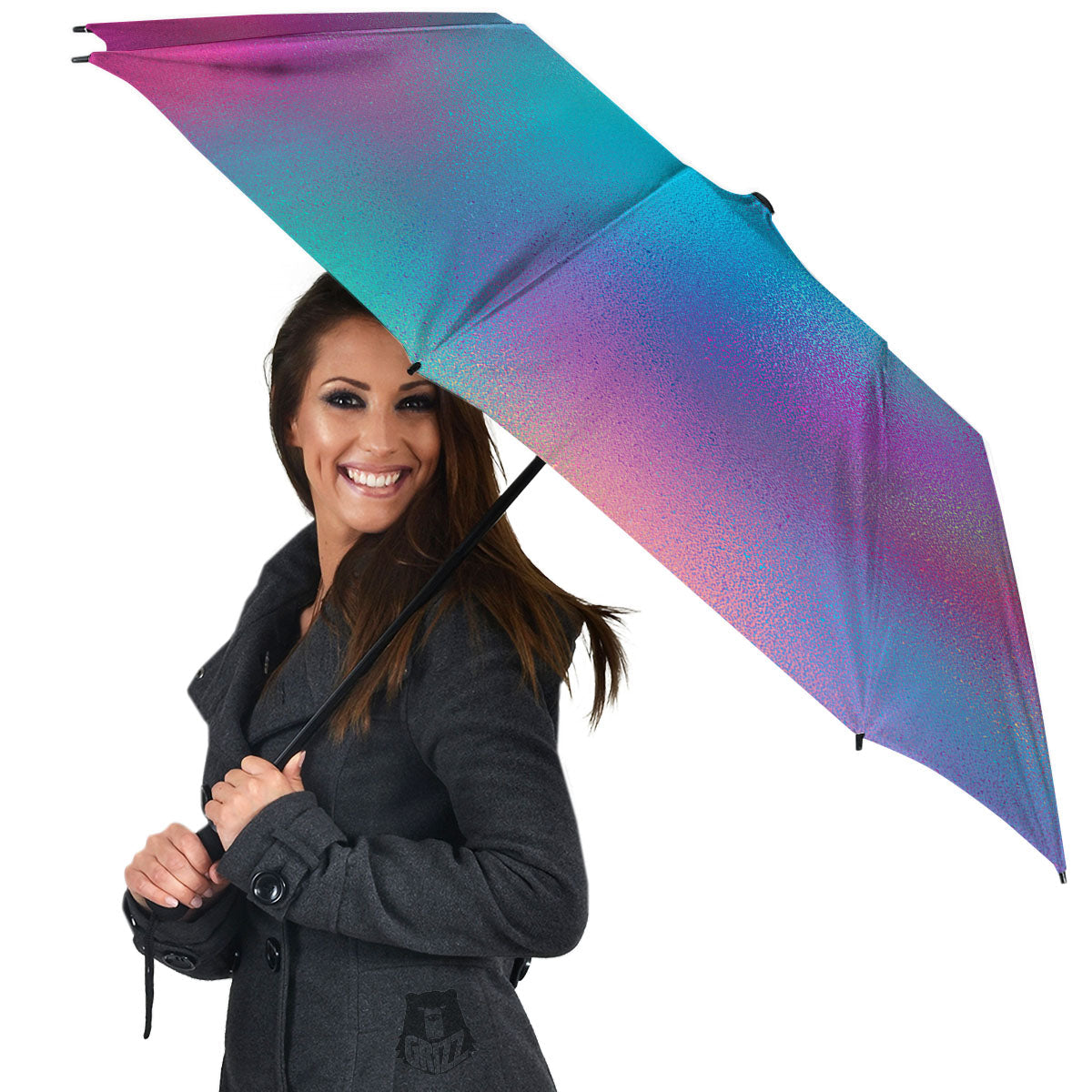 Texture Holographic Print Umbrella-grizzshop