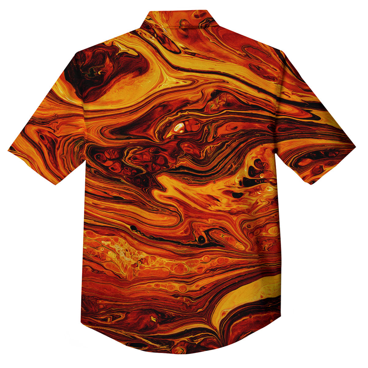 Texture Lava Print Button Up Shirt-grizzshop