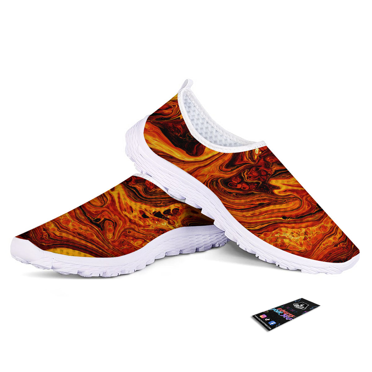 Texture Lava Print Nurse Shoes-grizzshop