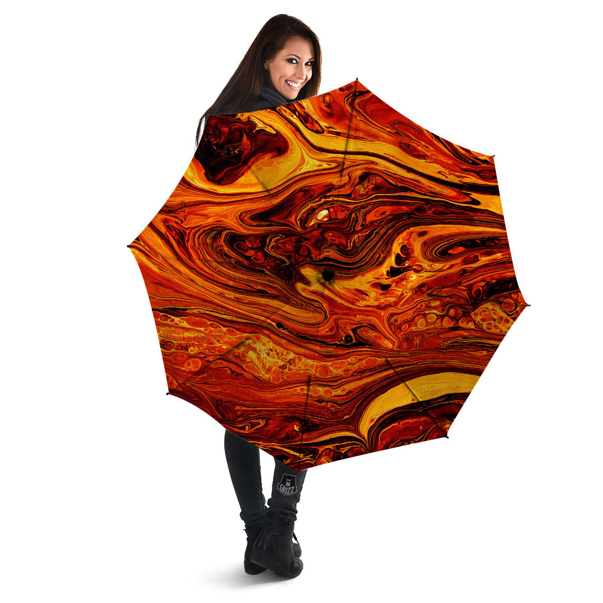 Texture Lava Print Umbrella-grizzshop