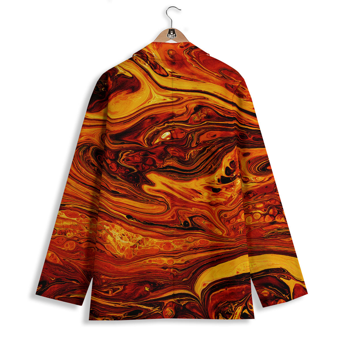 Texture Lava Print Women's Blazer-grizzshop