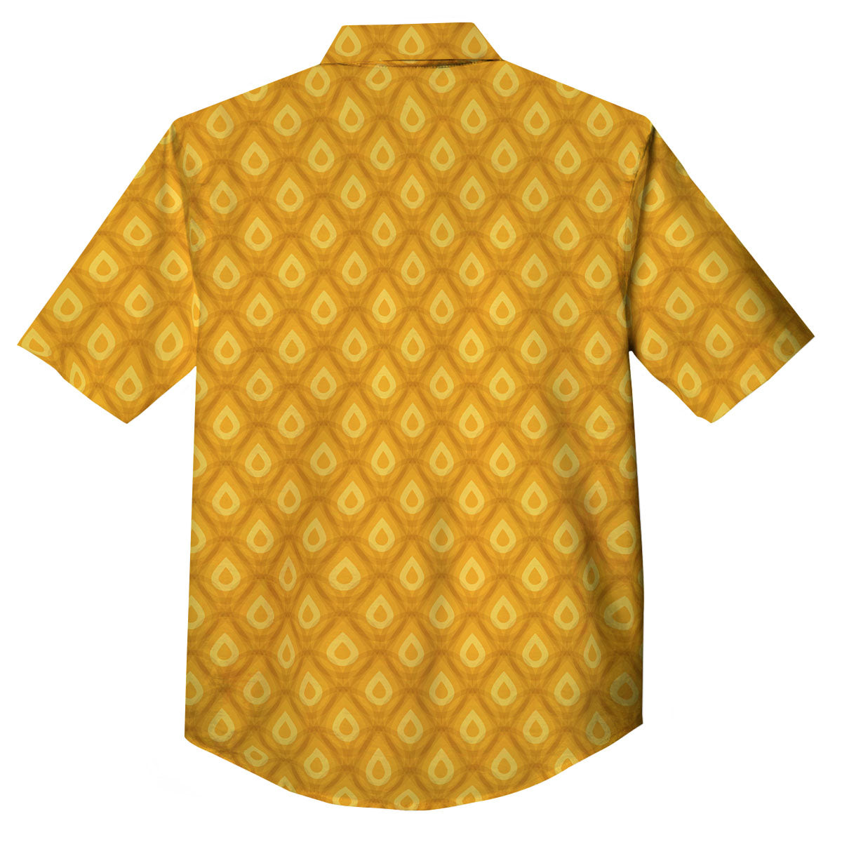 Texture Pineapple Print Pattern Button Up Shirt-grizzshop