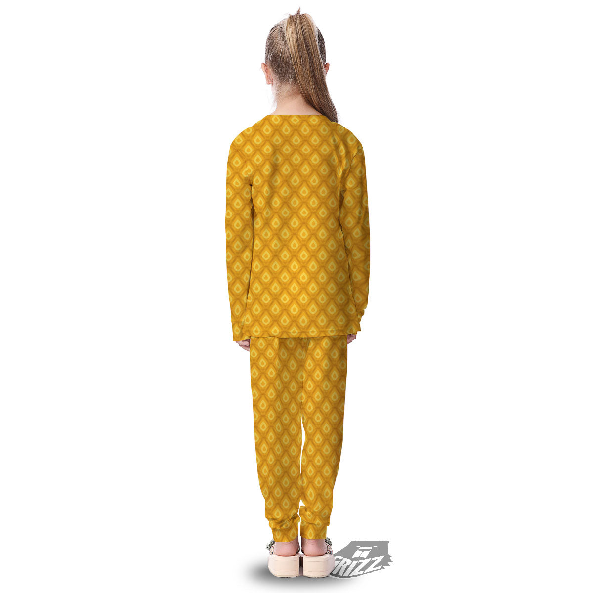 Texture Pineapple Print Pattern Kid's Pajamas-grizzshop