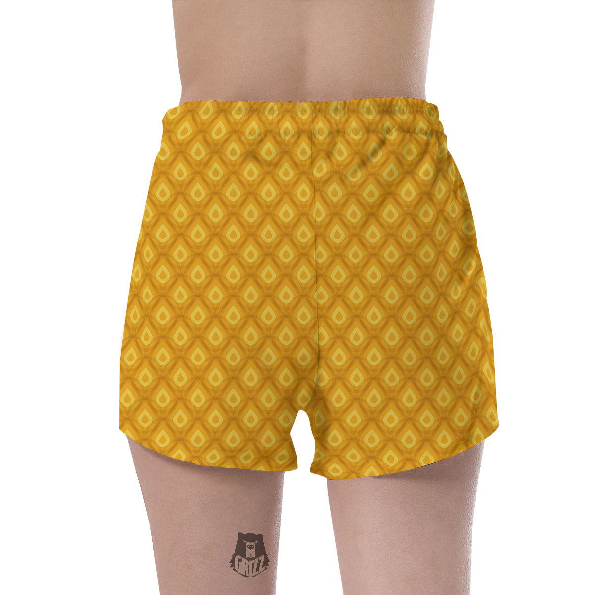 Texture Pineapple Print Pattern Women's Shorts-grizzshop