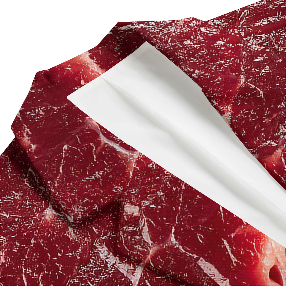 Texture Red Meat Print Men's Blazer-grizzshop