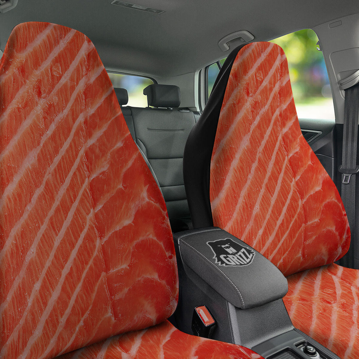 Texture Salmon Print Car Seat Covers-grizzshop