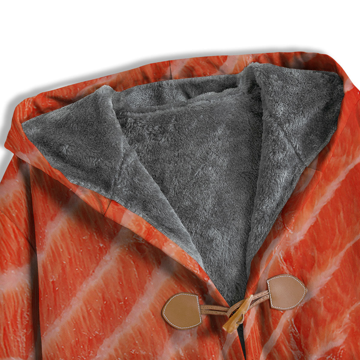 Texture Salmon Print Men's Windbreaker Jacket-grizzshop