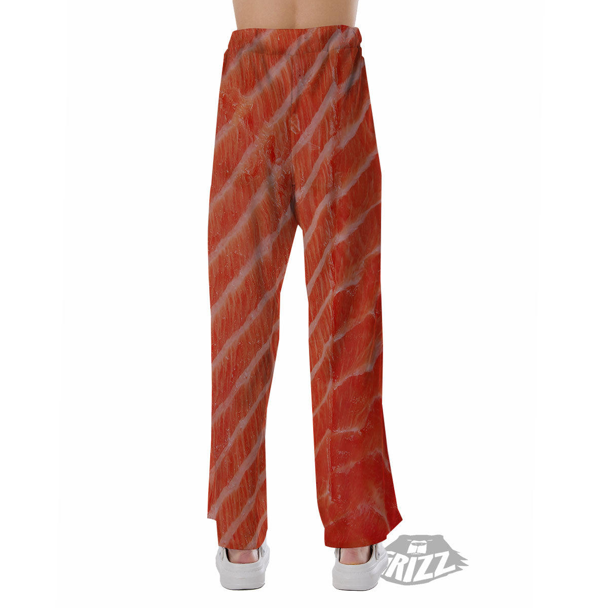 Texture Salmon Print Pajama Pants-grizzshop
