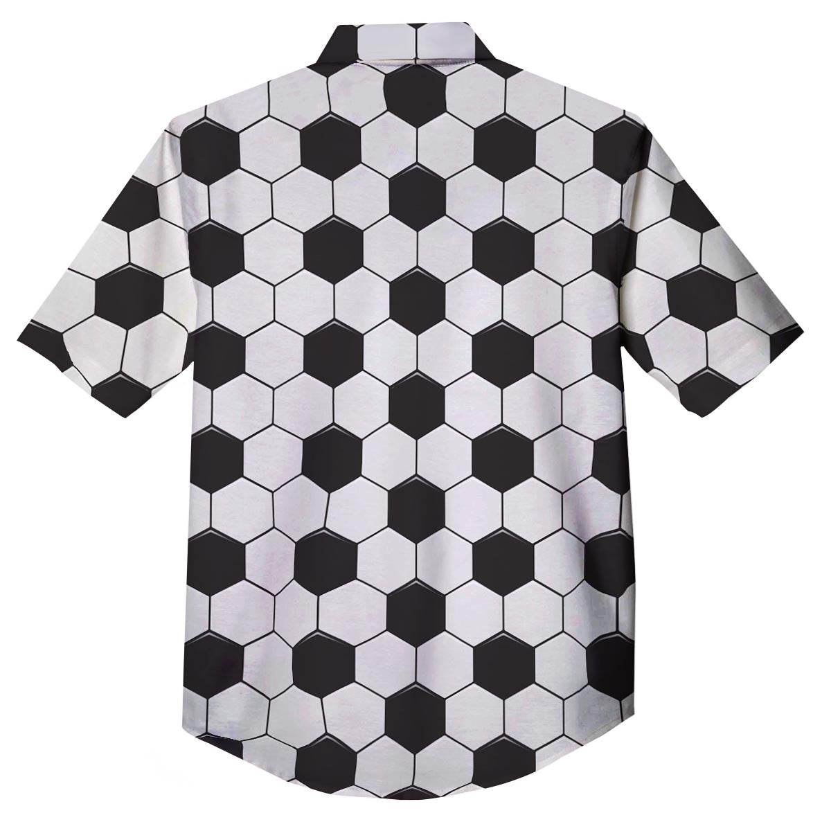 Texture Soccer Ball Print Pattern Button Up Shirt-grizzshop