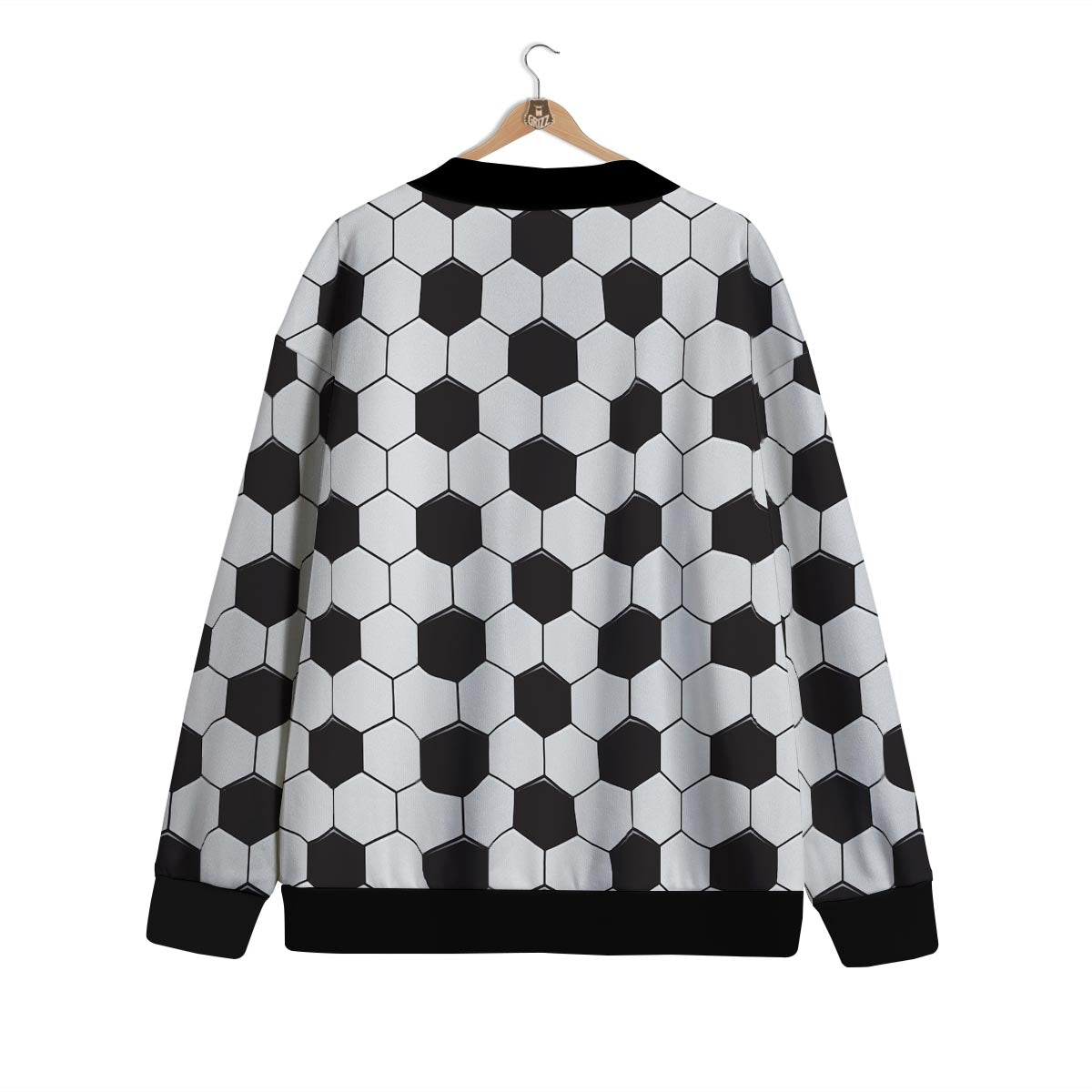 Texture Soccer Ball Print Pattern Cardigan-grizzshop