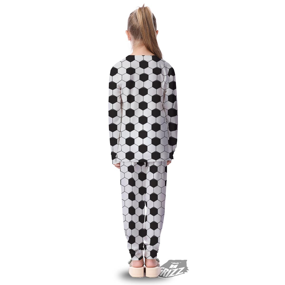 Texture Soccer Ball Print Pattern Kid's Pajamas-grizzshop