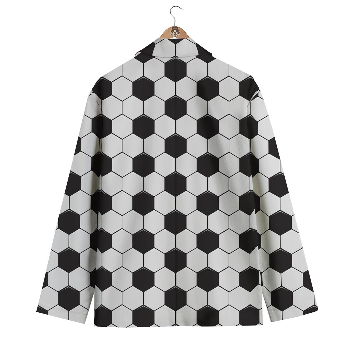 Texture Soccer Ball Print Pattern Men's Blazer-grizzshop
